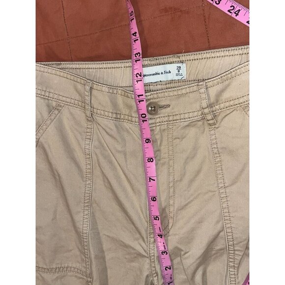Abercrombie & Fitch Khaki Relaxed   Cargo Pants Women's Size 29/8 - Picture 5 of 9